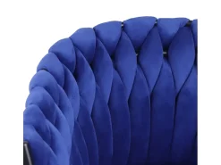 Sillón silla terciopelo diseño con reposabrazos cocina salón Chantilly - Azul Marino