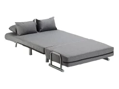 Sillón Sofá Cama Plegable Reposabrazos de tela Deborah Twin Dos Plazas - Gris