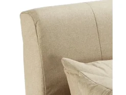 Sillón Sofá Cama Plegable Reposabrazos de tela Deborah Twin Dos Plazas - Beige