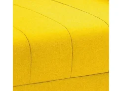 Sillón Sofá Cama Plegable Reposabrazos de tela Deborah Twin Dos Plazas - Amarillo
