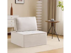 Sillón, sofá individual con funda, puf para salón, dormitorio, habitación de invitados o habitación infantil, pequeño conjunto de asientos.