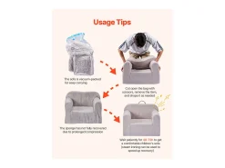 Sillón SucceBuy para Niños Cómodo, Silla Infantil de Espuma con Reposabrazos y Asa, Sofá para Niños Pequeños Removible, en Esponja 28D y Peluche