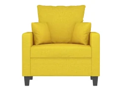 Sillón Tela Amarillo Claro 60 cm