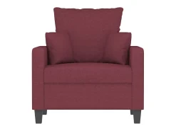 Sillón Tela Rojo Burdeos 60 cm