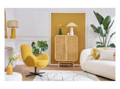 Sillón terciopelo amarillo mostaza ANDY