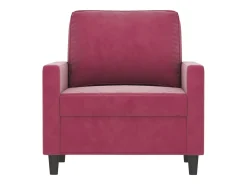 Sillón Terciopelo Rojo Burdeos 60 cm