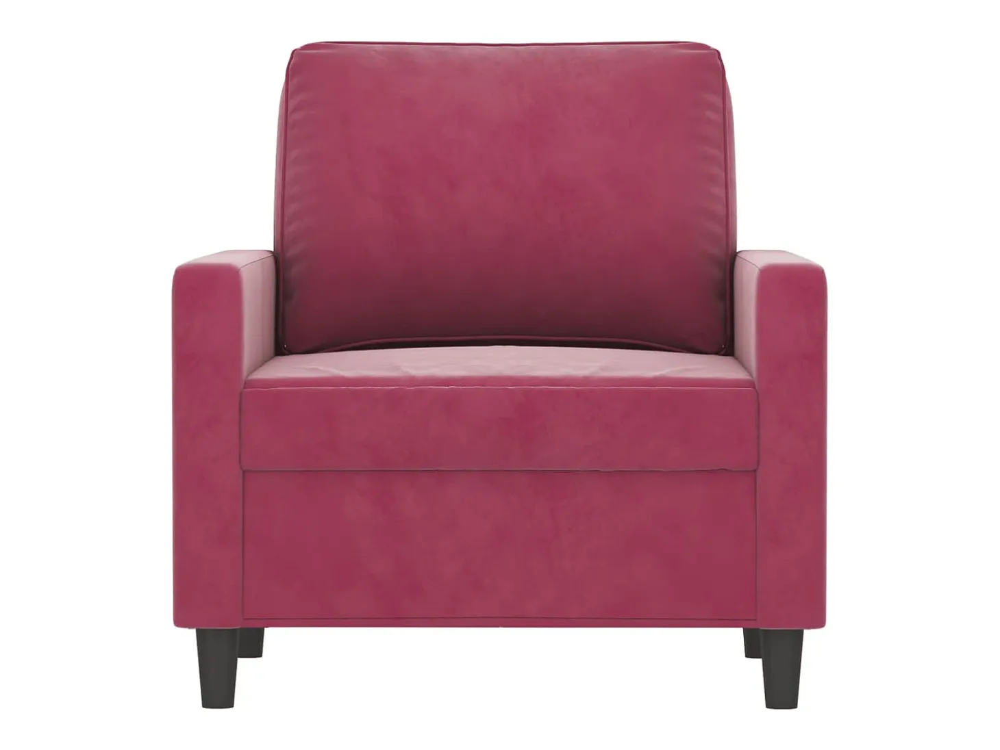 Sillón Terciopelo Rojo Burdeos 60 cm