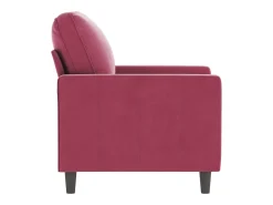 Sillón Terciopelo Rojo Burdeos 60 cm