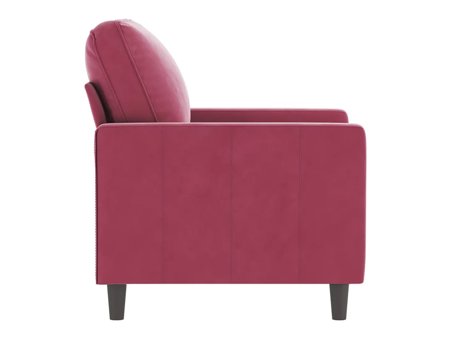 Sillón Terciopelo Rojo Burdeos 60 cm
