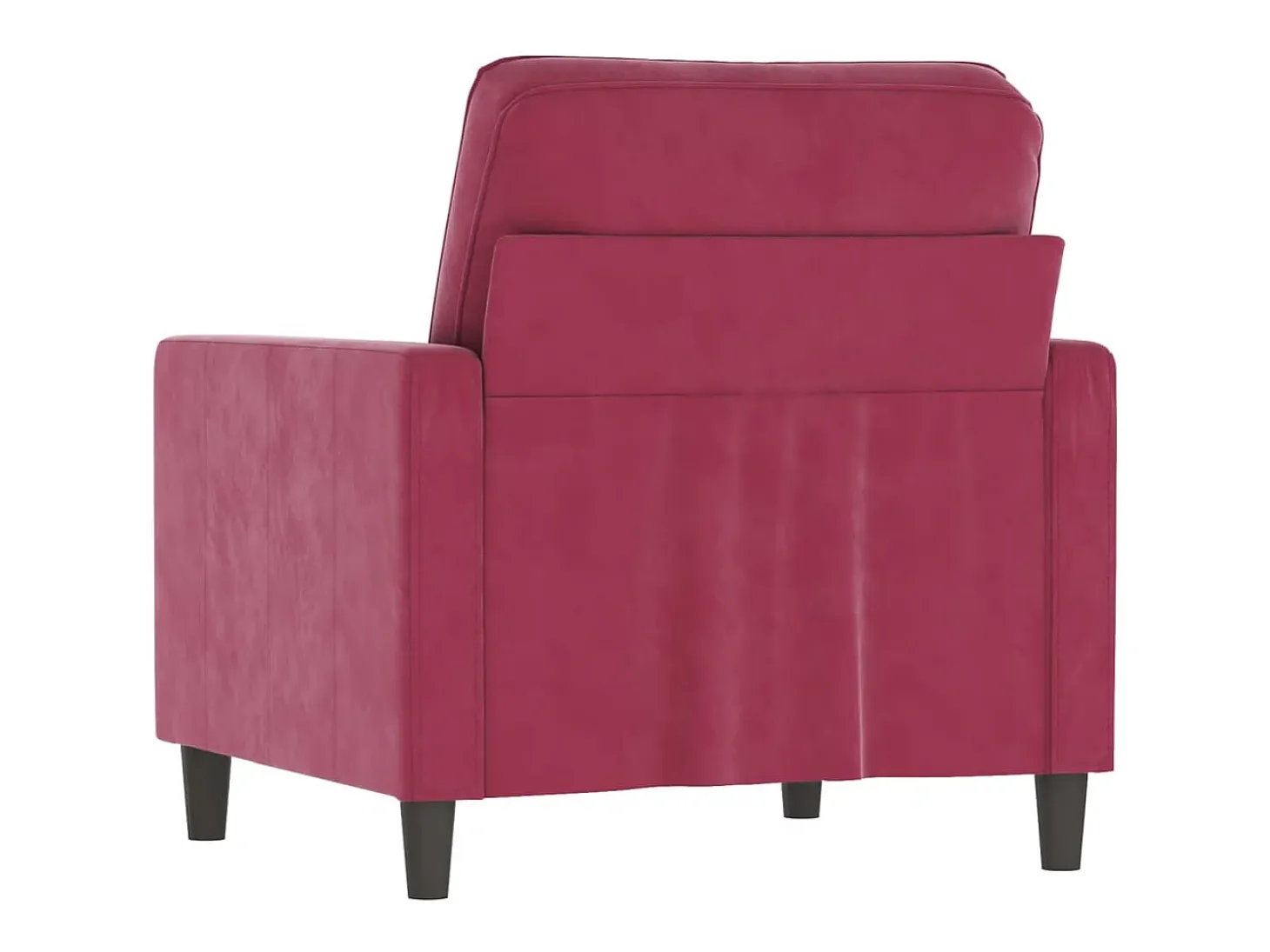 Sillón Terciopelo Rojo Burdeos 60 cm