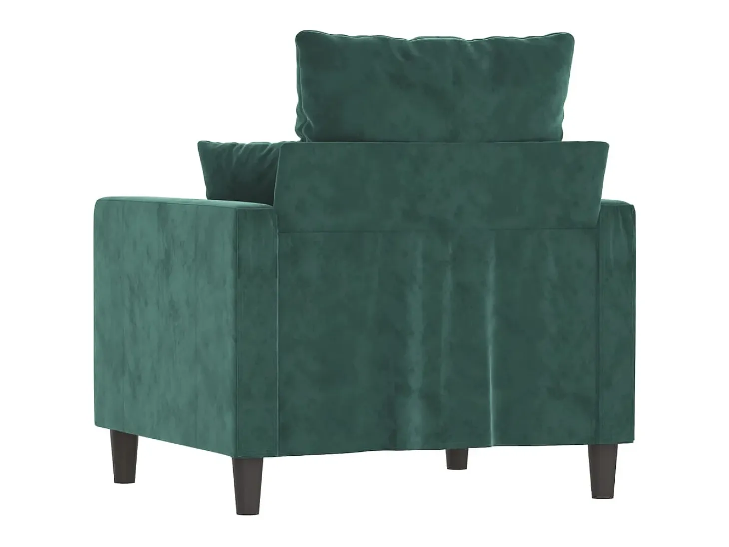 Sillón Verde Oscuro 60 cm Terciopelo
