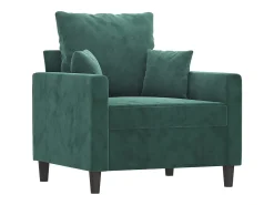 Sillón Verde Oscuro 60 cm Terciopelo