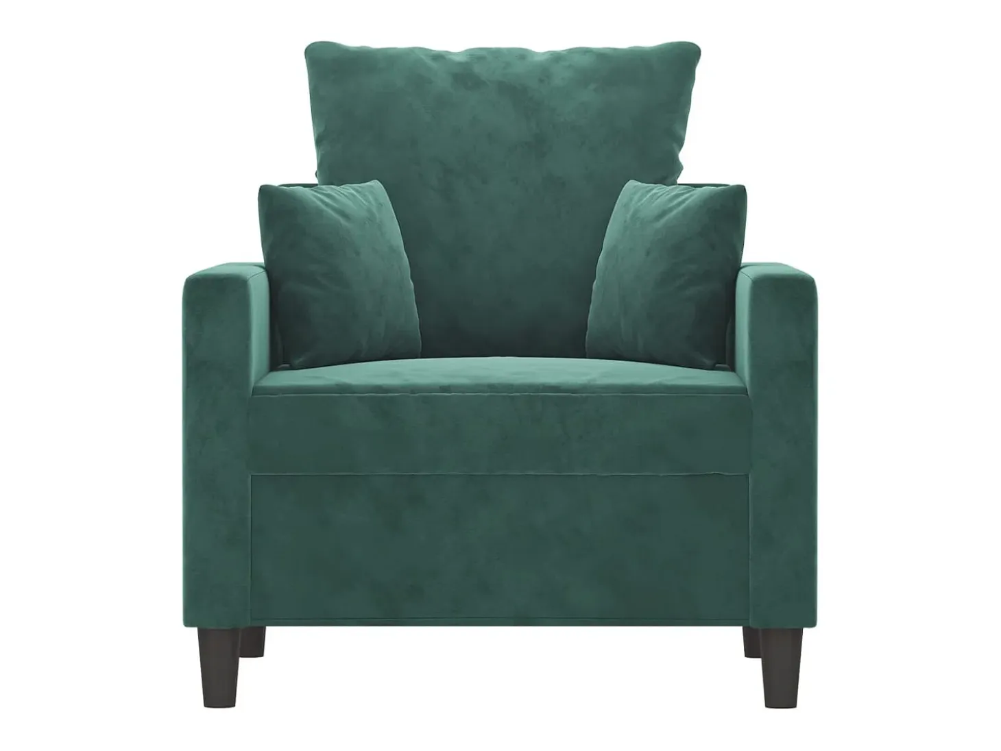 Sillón Verde Oscuro 60 cm Terciopelo