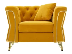 Sillón VKH320, Amarillo, 104x83x76 cm, Kendra Home