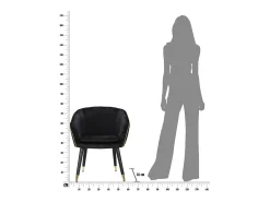 Sillón VKH317, Negro, 62x58x78 cm, Kendra Home