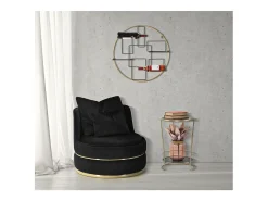 Sillón VKH309, Negro, 84x84x72 cm, Kendra Home