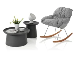 Sillón ZEN con mecedora gris