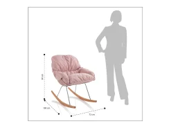 Sillón ZEN con mecedora rosa