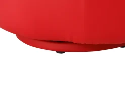Sillon mano giratorio de piel sintetica en rojo CATCHY
