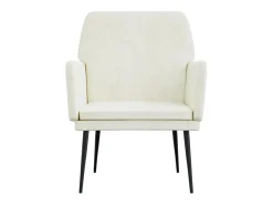 Silvenn Sillón de terciopelo crema 62x79x79 cm