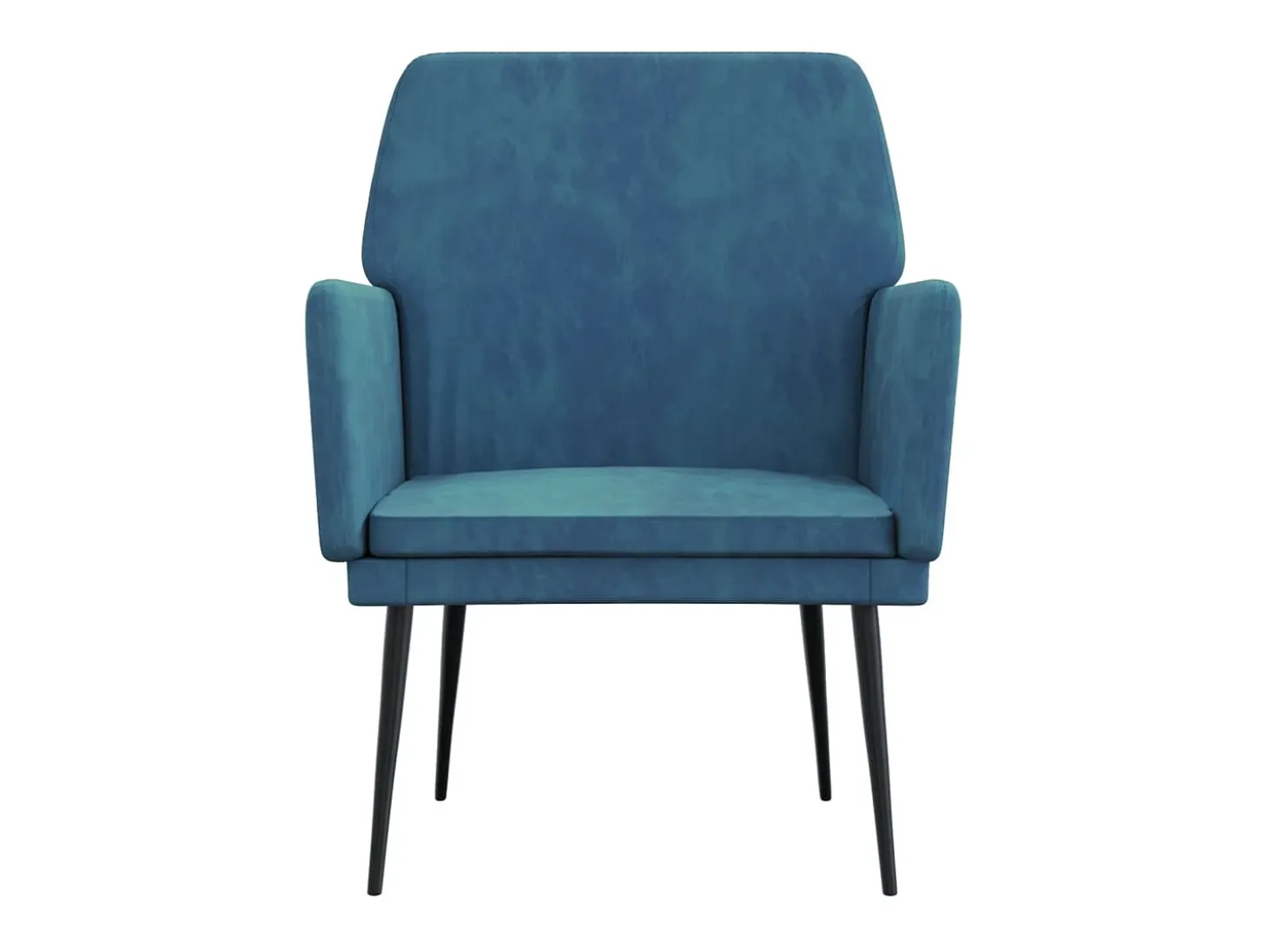 Silvenn Sillón de terciopelo azul 62x79x79 cm