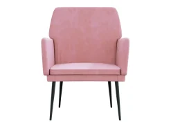 Silvenn Sillón de terciopelo rosa 62x79x79 cm