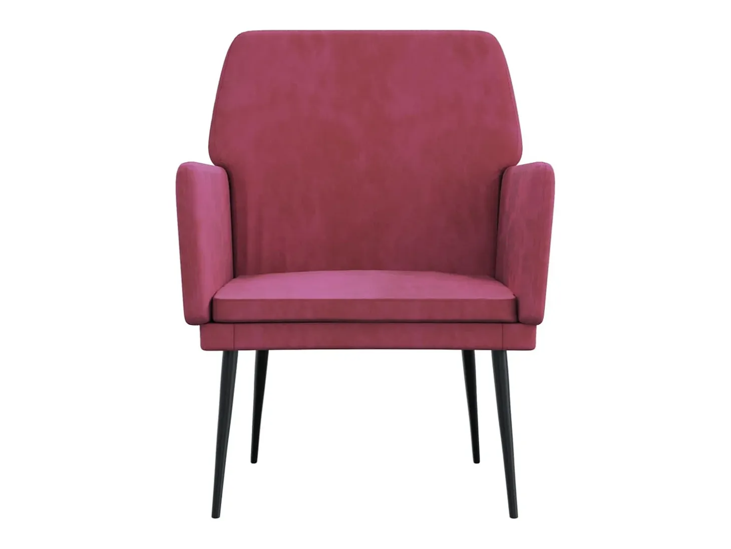 Silvenn Sillón de terciopelo rojo tinto 62x79x79 cm
