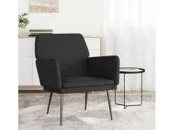 Silvenn Sillón de terciopelo negro 62x79x79 cm