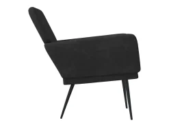 Silvenn Sillón de terciopelo negro 62x79x79 cm