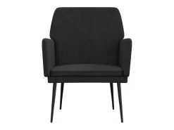 Silvenn Sillón de terciopelo negro 62x79x79 cm