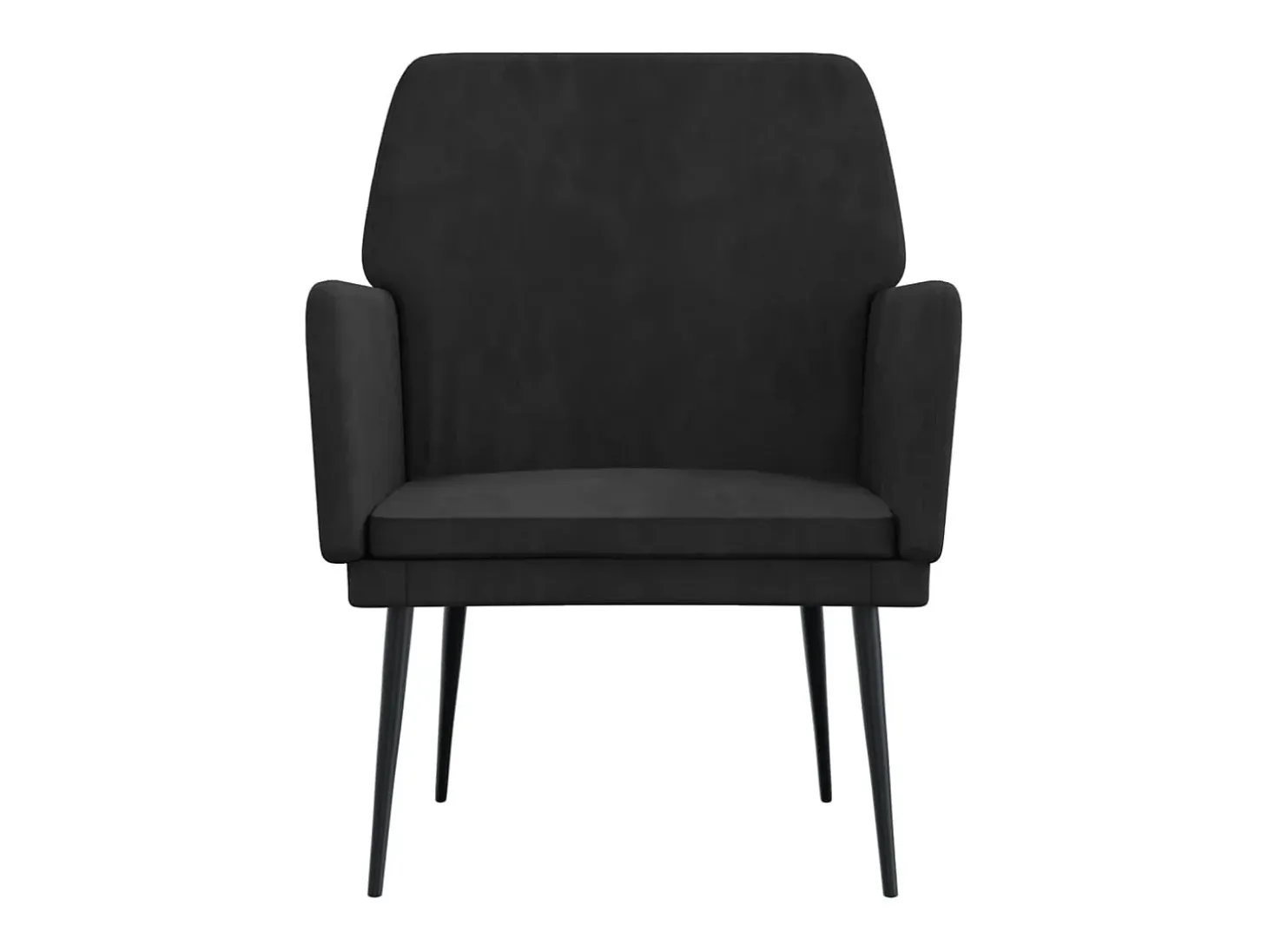 Silvenn Sillón de terciopelo negro 62x79x79 cm