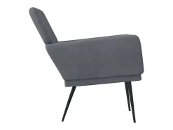 Silvenn Sillón de terciopelo gris oscuro 62x79x79 cm