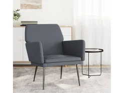 Silvenn Sillón de terciopelo gris oscuro 62x79x79 cm