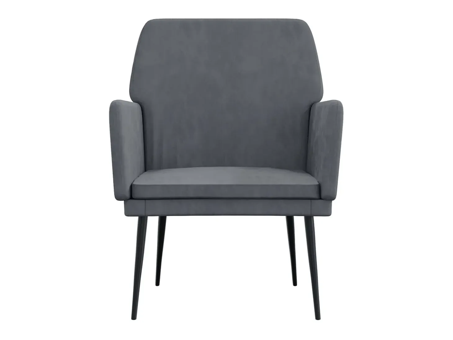 Silvenn Sillón de terciopelo gris oscuro 62x79x79 cm