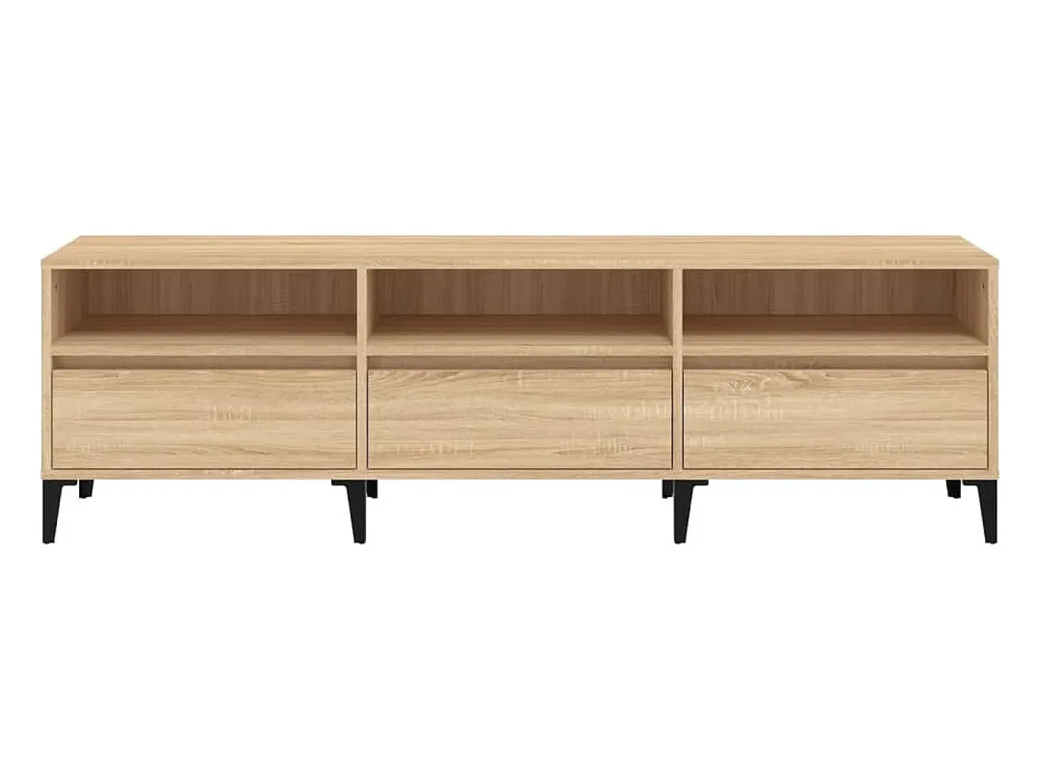 Simon-Pierre Mueble de TV madera contrachapada roble Sonoma 150x30x44,5 cm