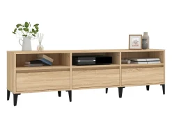 Simon-Pierre Mueble de TV madera contrachapada roble Sonoma 150x30x44,5 cm