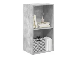 Siro Estantería 2 niveles contrachapada gris hormigón 40x30x76,5cm