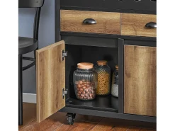 SoBuy FBT134-W Mesa Auxiliar con 1 Cajón y 2 Compartimentos 70 x 30 x 61 cm