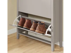 SoBuy Zapatero Estrecho con Cajón y 2 Puertas, de Madera, Color Marrón