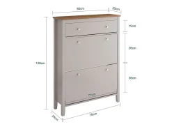 SoBuy Zapatero Estrecho con Cajón y 2 Puertas, de Madera, Color Marrón