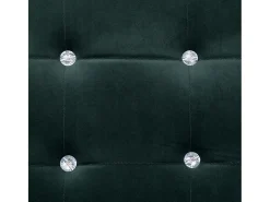 Sofá 2 plazas con reposabrazos cromados terciopelo verde oscuro