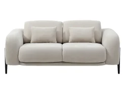 Sofá 2 plazas con respaldo reclinable en tela beige ARAVIO