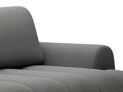 Sofá 4 plazas convertible de tela gris FRIDORA