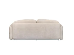 Sofá 3 plazas convertible en tejido de chenilla beige AVOLINE
