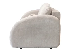 Sofá 3 plazas convertible en tejido de chenilla beige AVOLINE