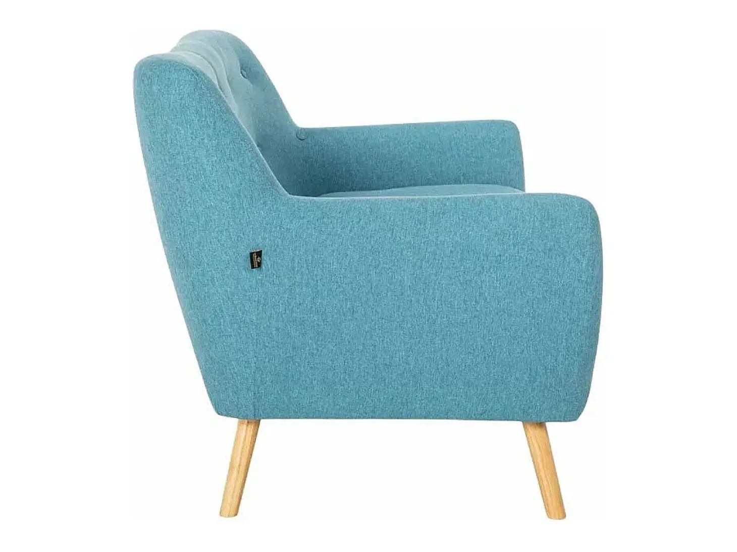 Sofá 2 plazas de tela diseño moderno estilo escandinavo Irvine - Azul Marino