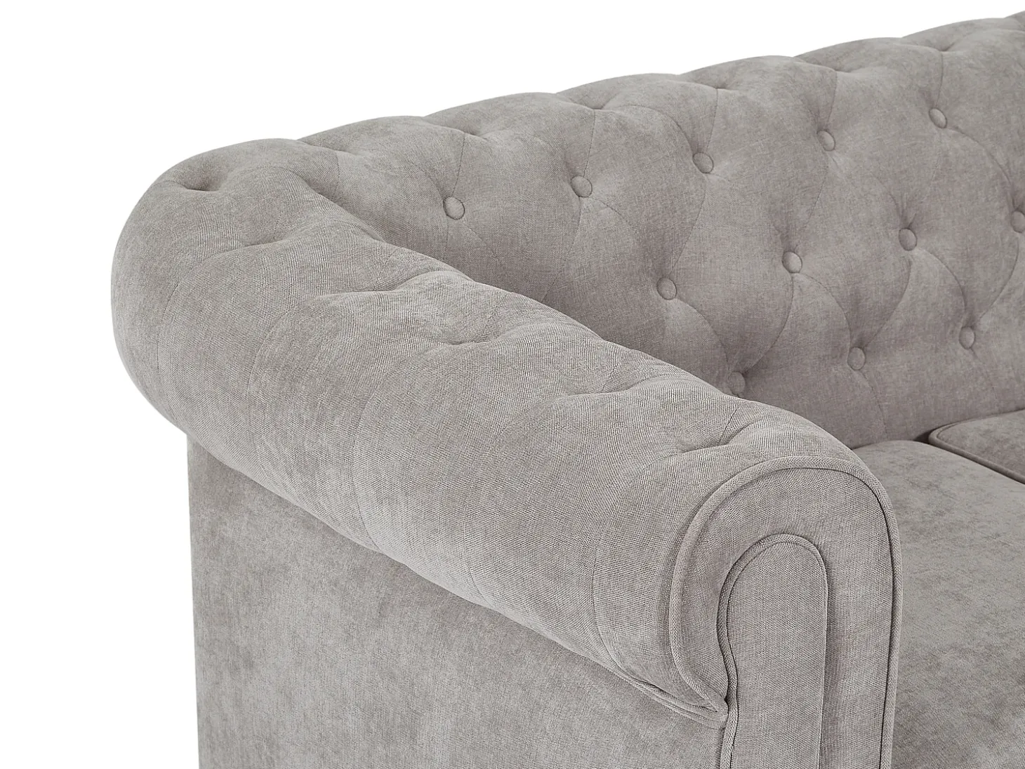 Sofá 2 plazas en tela color gris CHESTERFIELD
