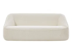 Sofá 3 plazas en Tela texturizada beige diseño KIREBA
