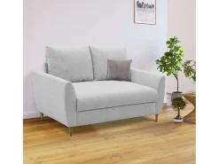 Sofá 2 Plazas Mave Contemporáneo Gris con Patas Madera, 145 cm