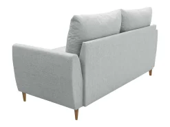 Sofá 2 Plazas Mave Contemporáneo Gris con Patas Madera, 145 cm
